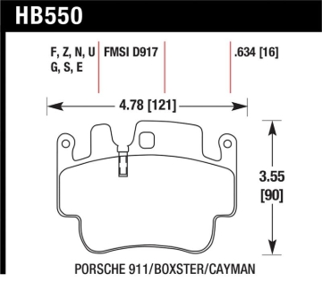 Picture of Hawk Porsche Front HP+ Brake Pads
