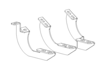 Picture of Go Rhino 24-25 Lexus GX550 Brackets for V-Series V3 RB Side Steps