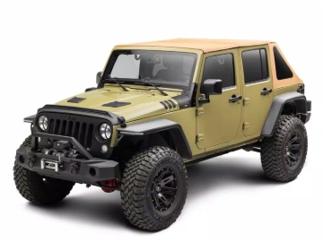 Picture of Rugged Ridge 07-18 Jeep Wrangler JKU 4dr Voyager Fastback Frameless Soft Top - Tan