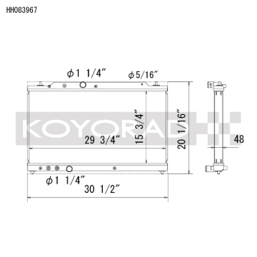 Picture of Koyo 23+ Honda Civic Type R (FL5) All Aluminum Radiator