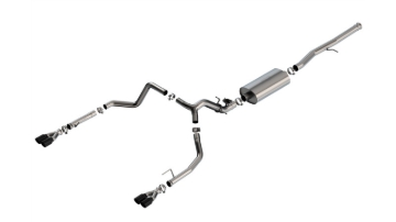 Picture of Borla 2024 Chevy Silverado 1500 6.2L V8 Touring Catback Exhaust w/ Simulator - Black Chrome