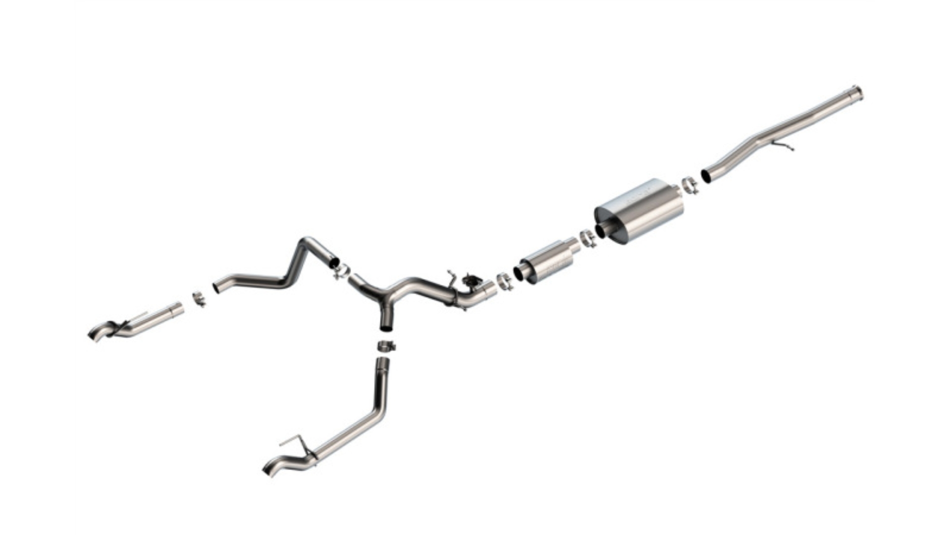 Picture of Borla 2024 Chevy Silverado 1500 6.2L V8 S-Type Catback Exhaust w/ Simulator (Use Fact. Fascia Tips)