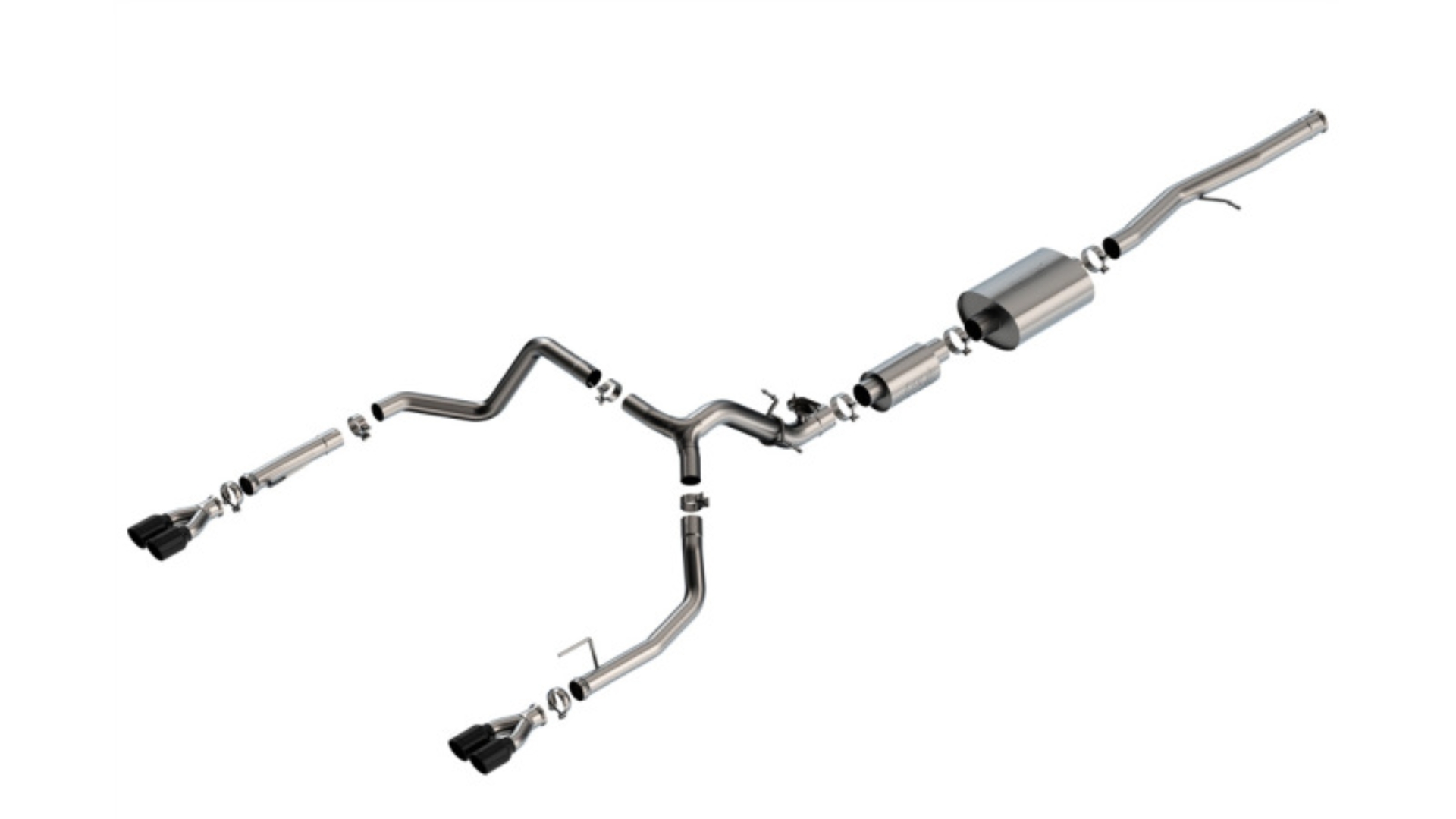 Picture of Borla 2024 Chevy Silverado 1500 6.2L V8 S-Type Catback Exhaust w/ Simulator - Black Chrome