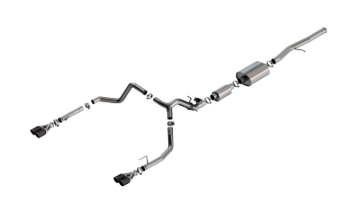 Picture of Borla 2024 Chevy Silverado 1500 6.2L V8 S-Type Catback Exhaust w/ Simulator - CF Black Anodized
