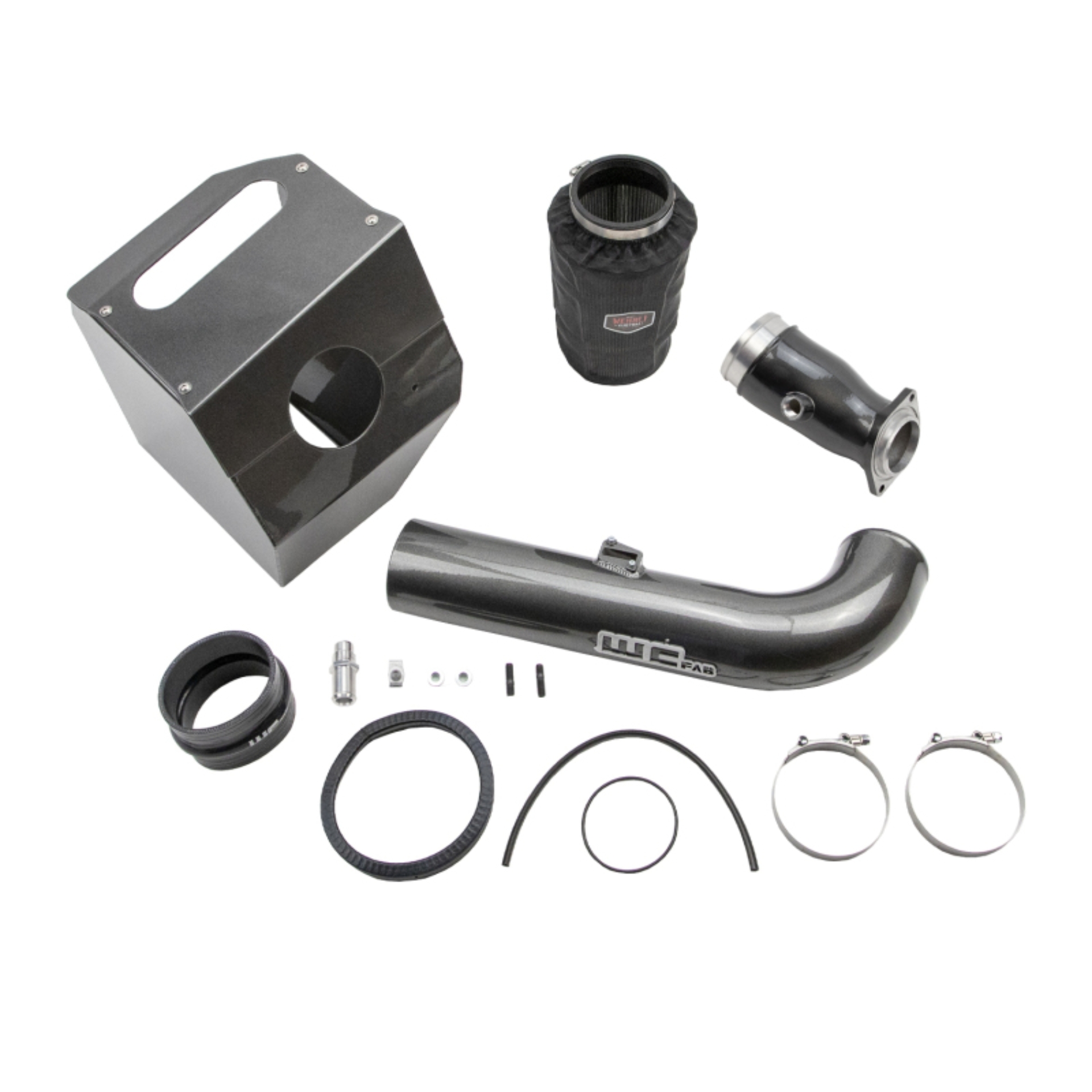 Picture of Wehrli 17-19 Chevrolet 6.6L L5P 4in Intake Kit Stage 2 - Semi Gloss Black
