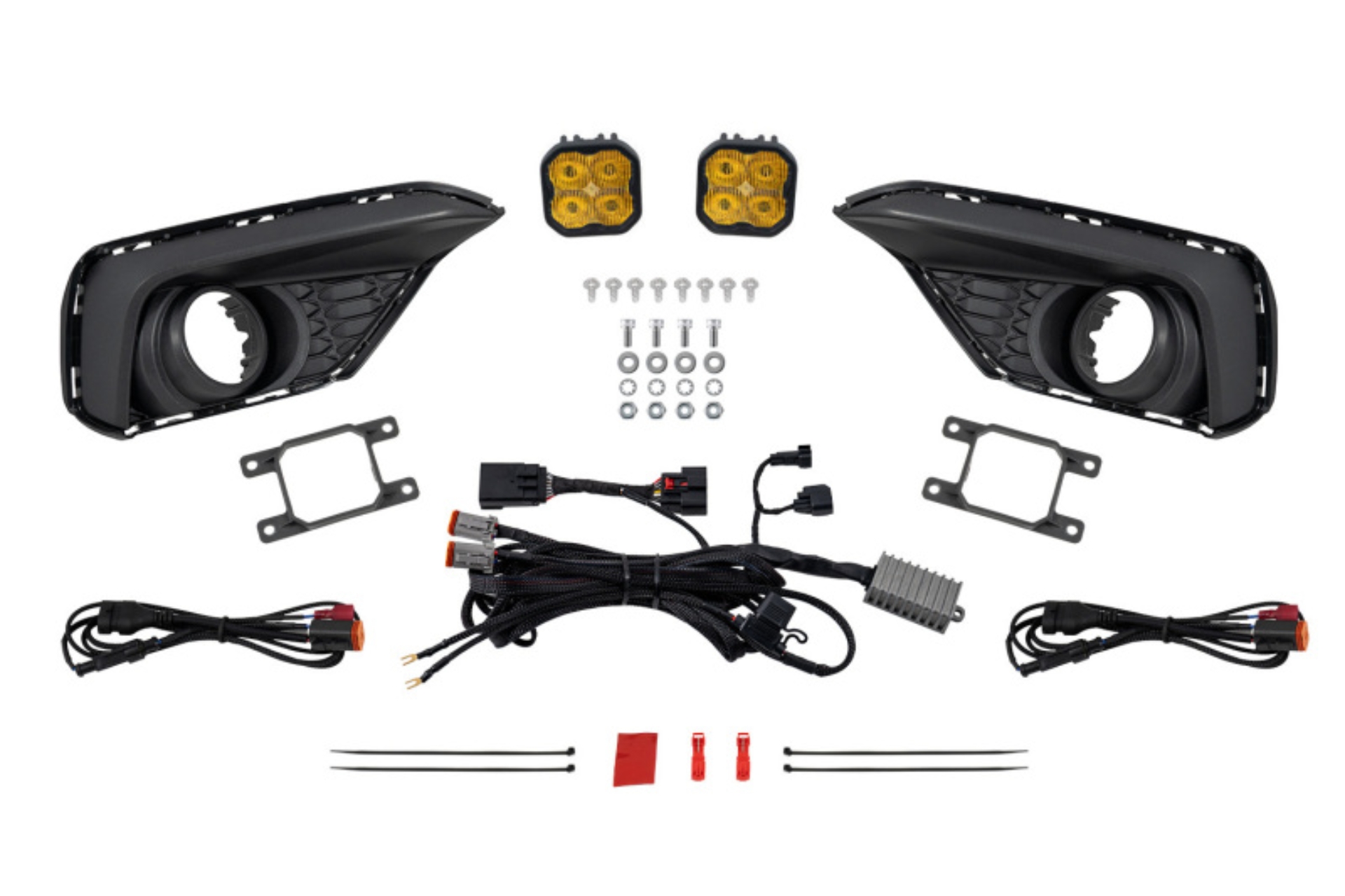 Picture of Diode Dynamics 2028 Ford Mustang EcoBoost SS3 Add-On Fog Lamp Kit Yellow Pro