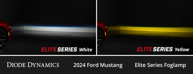 Picture of Diode Dynamics 2025 Ford Mustang GT Elite Series Add-On Fog Lamp Kit Yellow