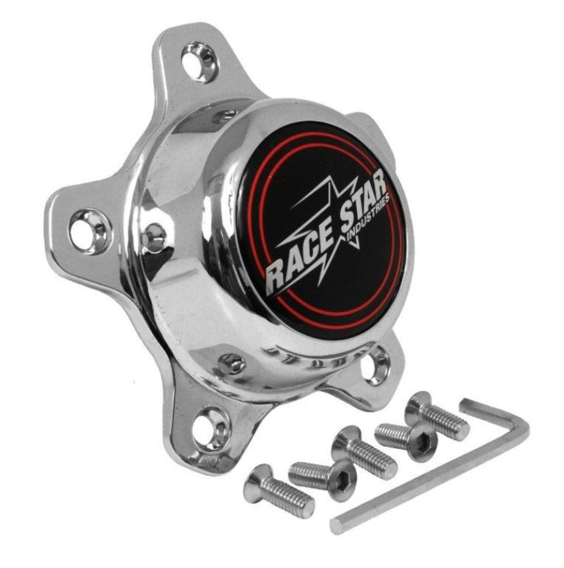 Picture of Race Star 5 Lug Cap Short Plastic Chrome (incl. Medallion & Screws)