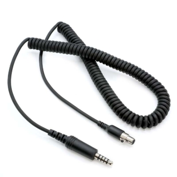 Picture of Rugged Radios Firetruck Intercom Headset Coil Cord for Firecom Style Jacks 5 Foot