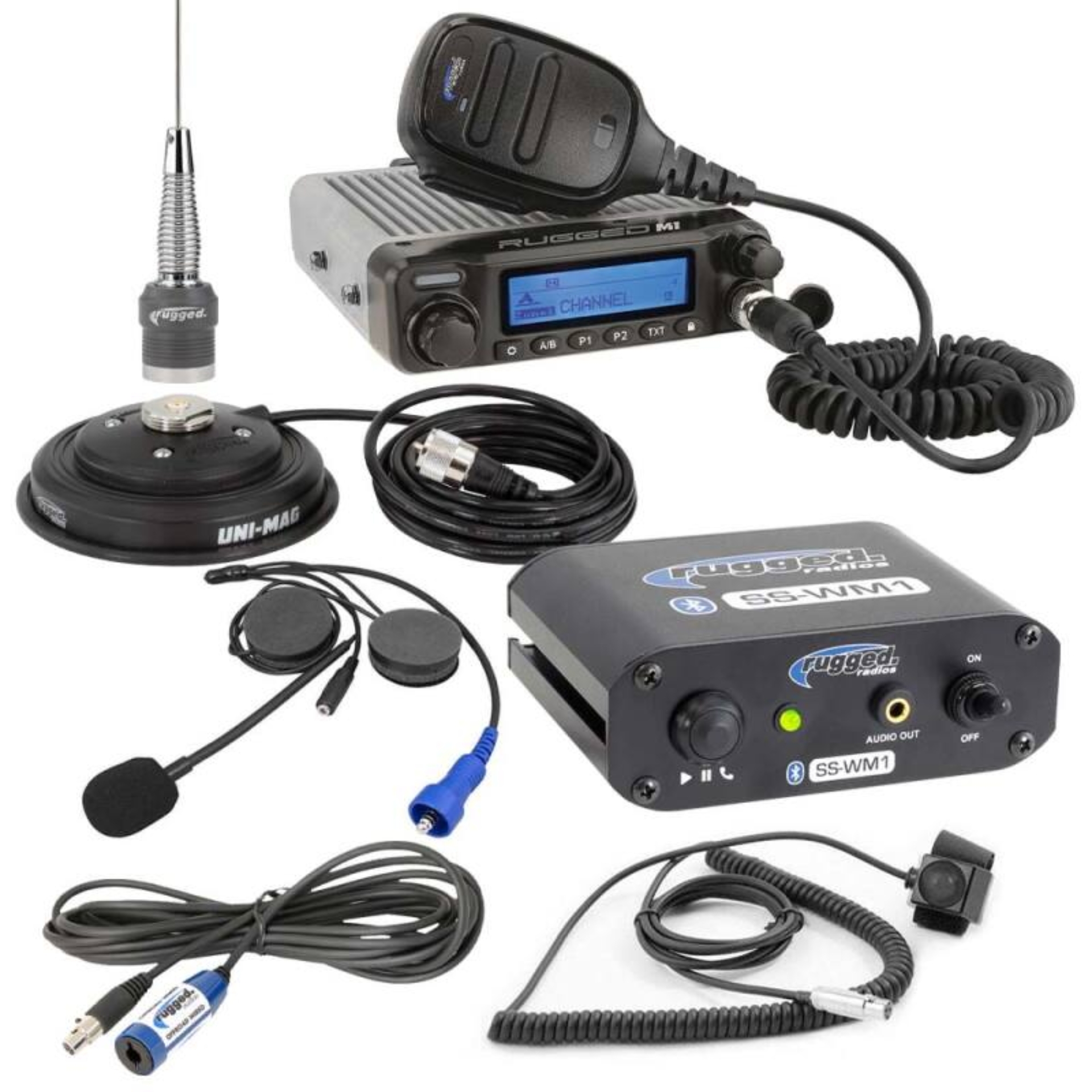 Picture of Rugged Radios SS-WM1 Single Seat Kit with Digital Radio Helmet Kit