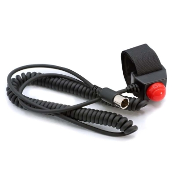 Picture of Rugged Radios Velcro Mount Steering Wheel Push to Talk (PTT) with Coil Cord for Car Harnesses