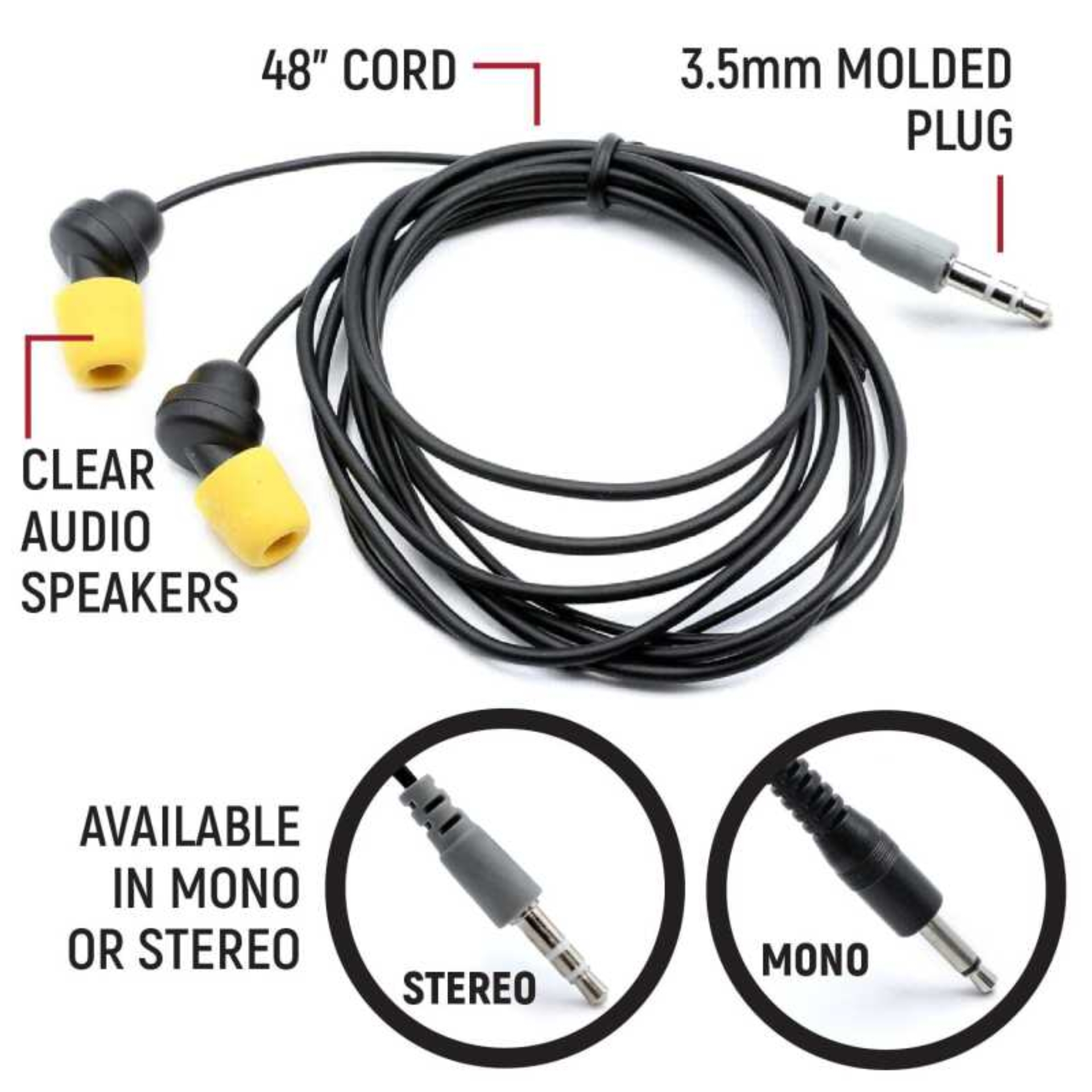 Picture of Rugged Radios Sportsman Foam Earbud Speakers - Mono and Stereo