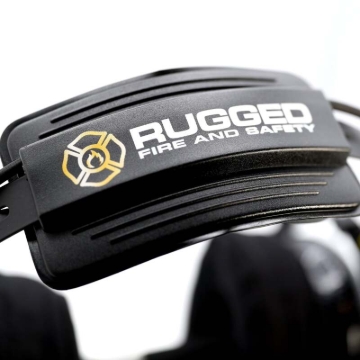 Picture of Rugged Radios FHS Over-The-Head Fire Safety Industrial Headset With PTT Button / No Cable