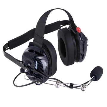Picture of Rugged Radios H42 Behind the Head (BTH) Headset for 2-Way Radios Carbon Fiber