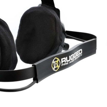 Picture of Rugged Radios FHS Behind-The-Head Fire Safety Industrial Headset With PTT Button / No Cable