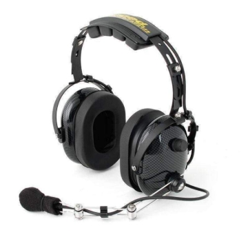Picture of Rugged Radios H22 Over the Head (OTH) Headset for 2-Way Radios - Black Carbon Fiber