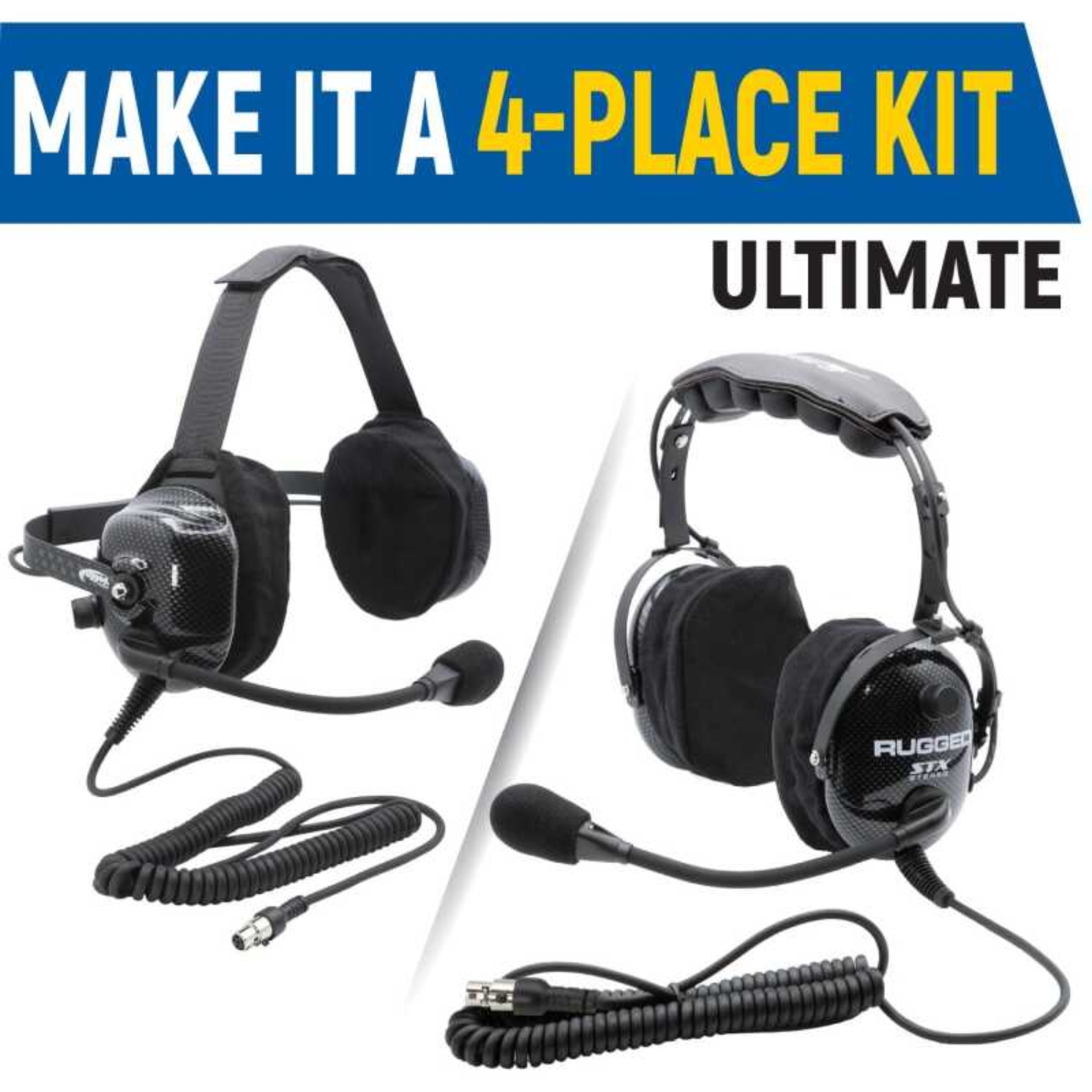 Picture of Rugged Radios Rear Seat Expansion Kit w/ Helmet Kits or Headsets / Ultimate Headset - Behind Head