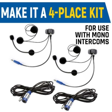 Picture of Rugged Radios Rear Seat Expansion Kit w/ Helmet Kits or Headsets/AlphaBass Headset - Behind the Head