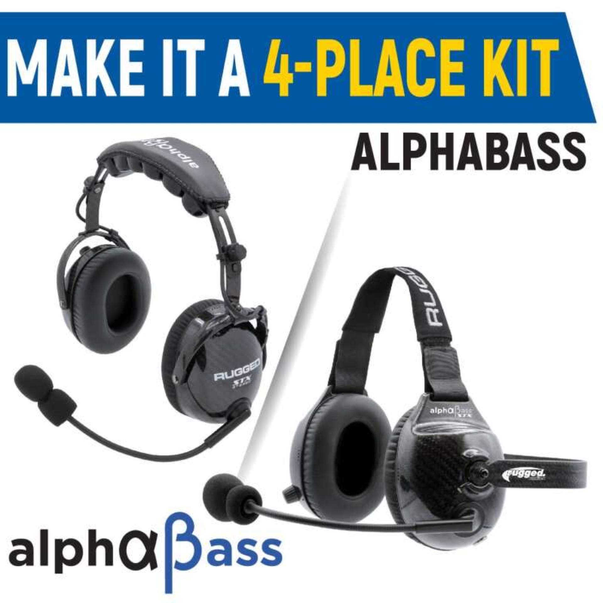 Picture of Rugged Radios Rear Seat Expansion Kit w/ Helmet Kits or Headsets /Ultimate Headset - Over the Head