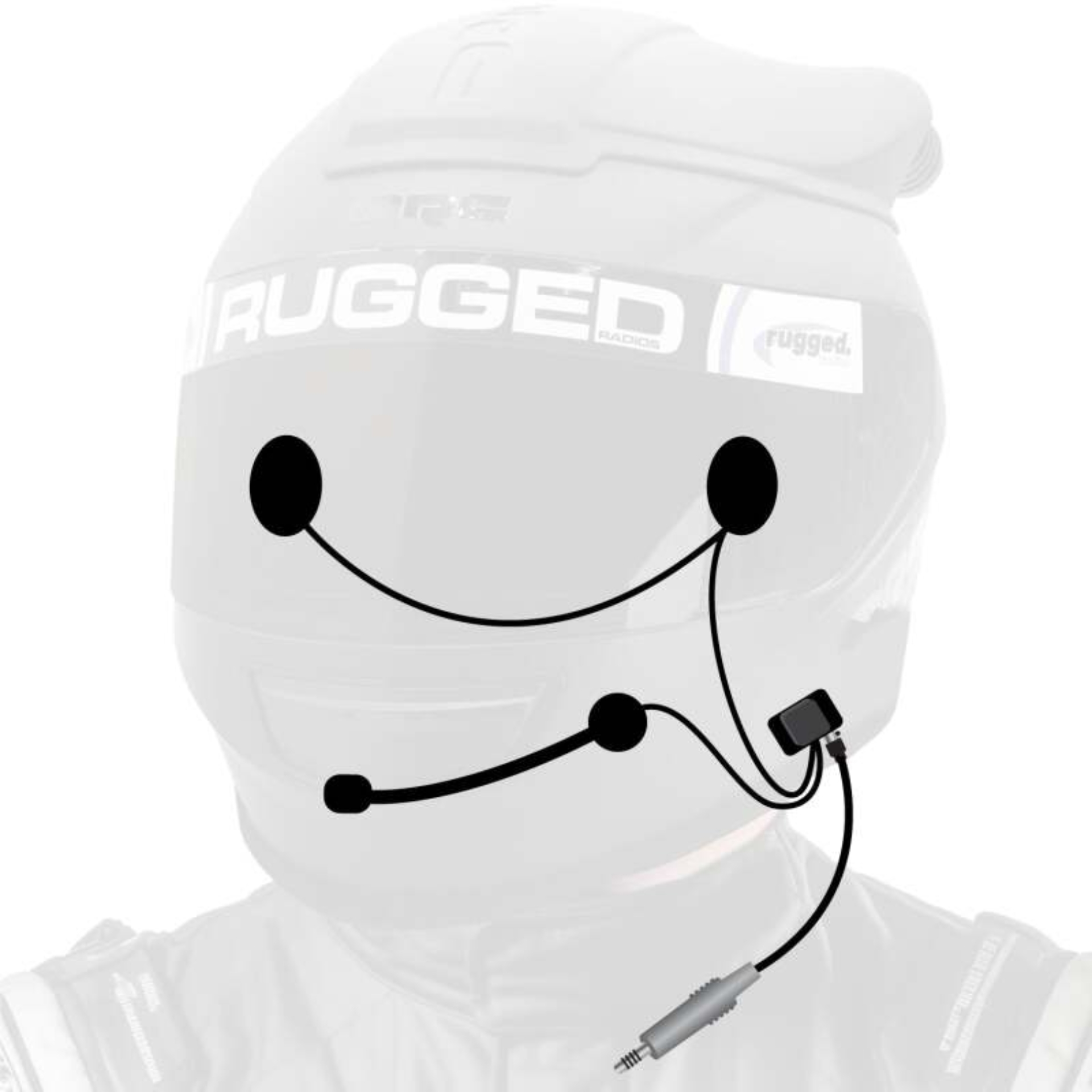 Picture of Rugged Radios Wired Offroad and STX Stereo - Helmet Kit w/Alpha Audio Speakers and Mic