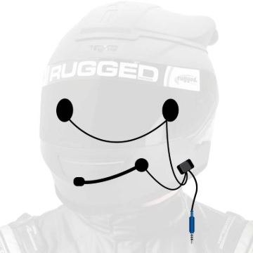 Picture of Rugged Radios SUPER SPORT Wired Helmet Kit with Alpha Audio Speakers & Mic