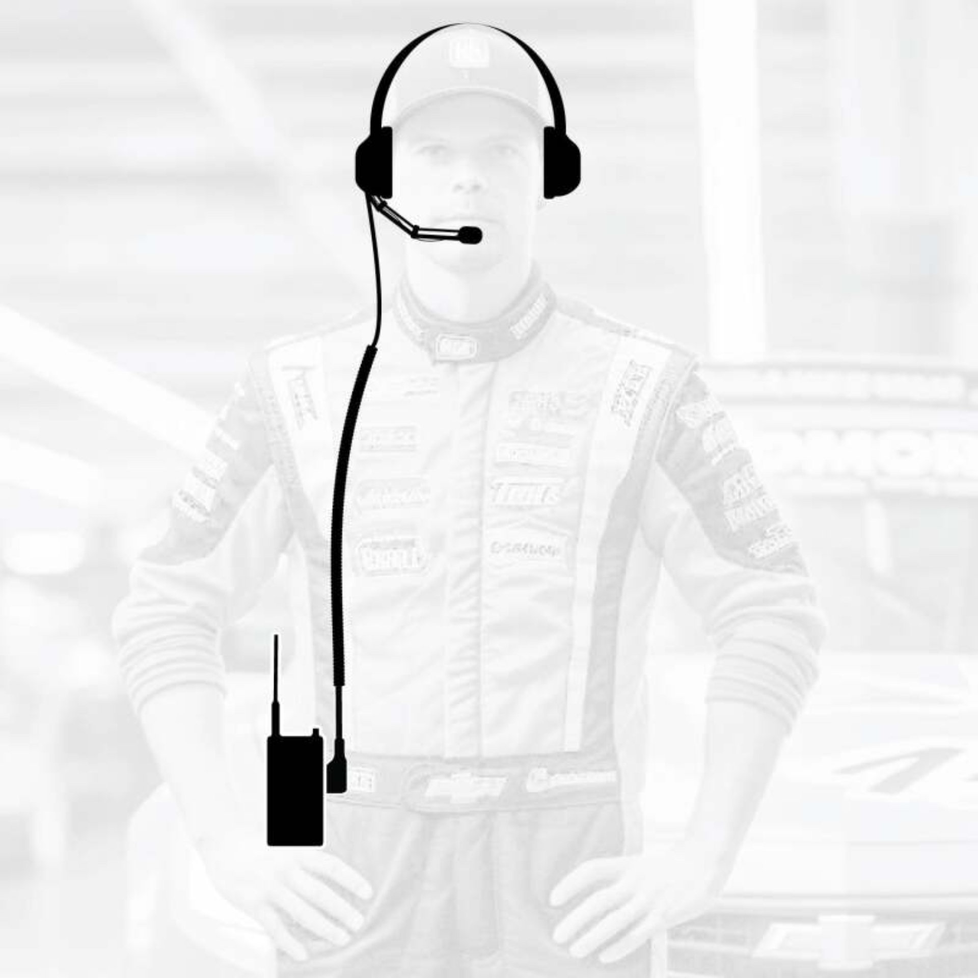 Picture of Rugged Radios Crew Chief - H42 Spotter Headset and Rugged Handheld Radio Package - Black