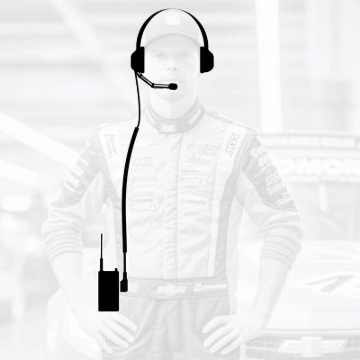 Picture of Rugged Radios Crew Chief - H42 Spotter Headset and Rugged Handheld Radio Package - Black