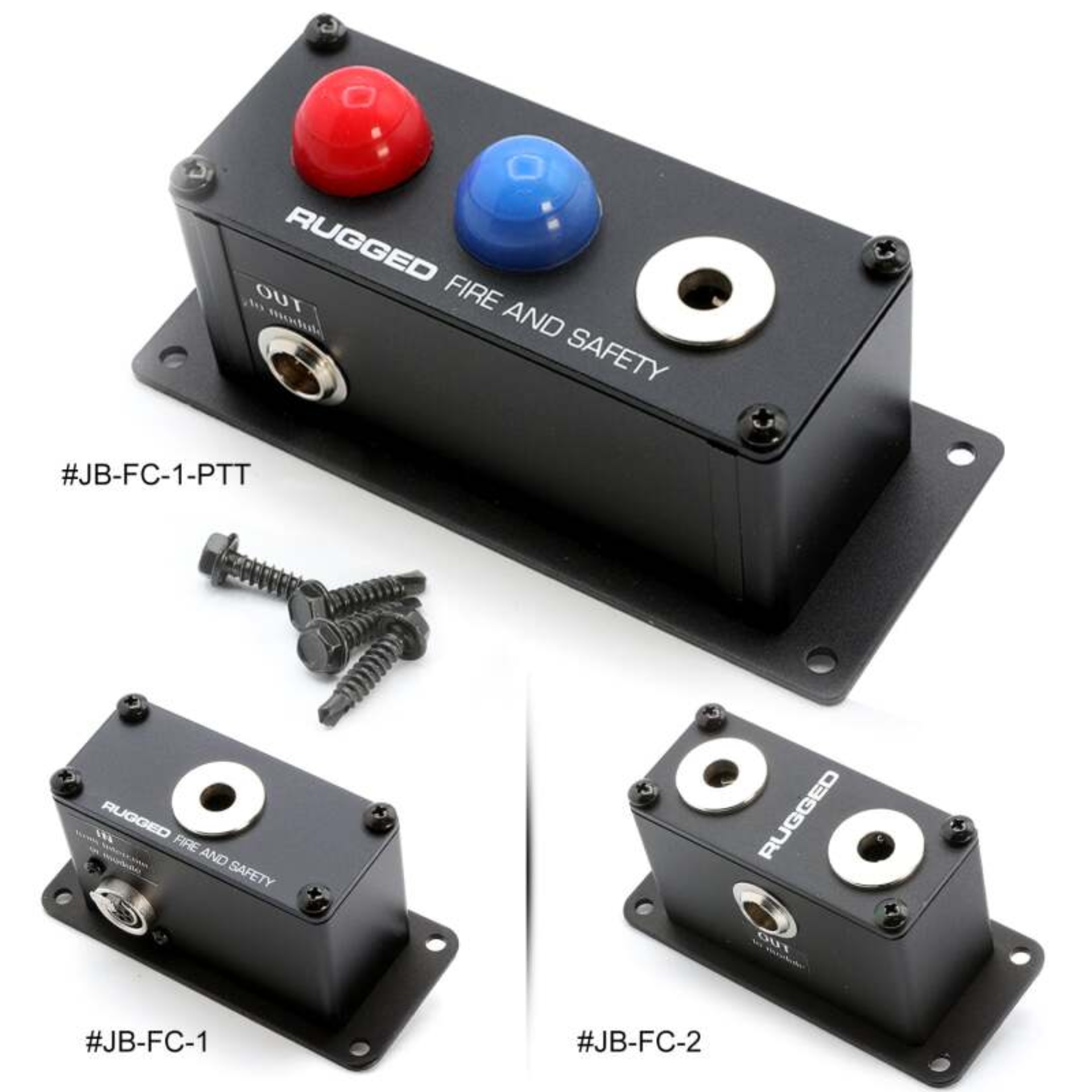 Picture of Rugged Radios Jack Box Headset Stations for RRP800 Fire & Safety Intercoms w/ Dual PTT