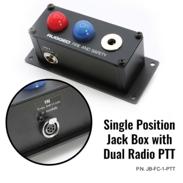 Picture of Rugged Radios Jack Box Headset Stations for RRP800 Fire & Safety Intercoms Single Position Jack Box