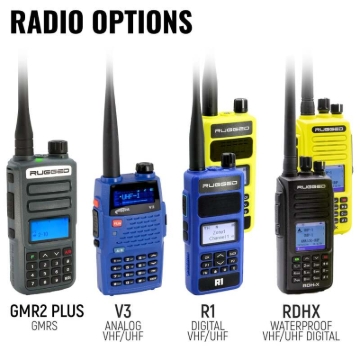 Picture of Rugged Radios SUPER SPORT Comm Kit w/ LW SPORT Cables With R1 (Blue) - Business Band Radio