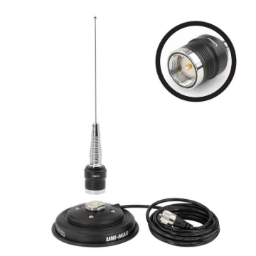 Picture of Rugged Radios GMRS / UHF No Ground Plane (NGP) Whip Antenna Kit with Magnetic Mount