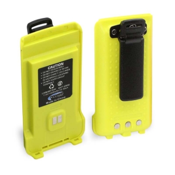 Picture of Rugged Radios GMR2 Replacement Lithium Battery w/12v Charge Port and Belt Clip Safety Yellow