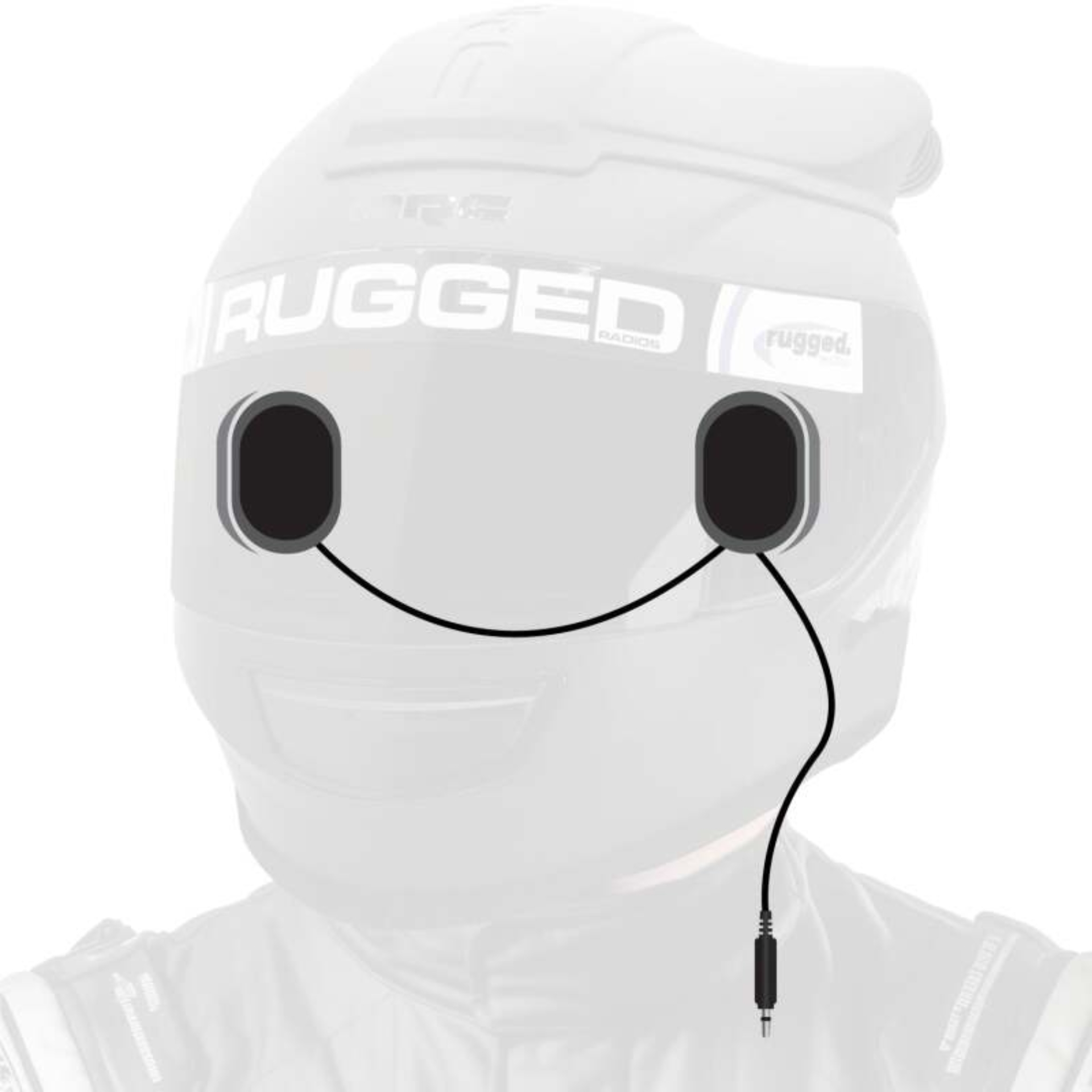 Picture of Rugged Radios Alpha Audio Speaker Pods - Velcro Mounting and Gel Ear Pods - Stereo & Mono 3.5mm