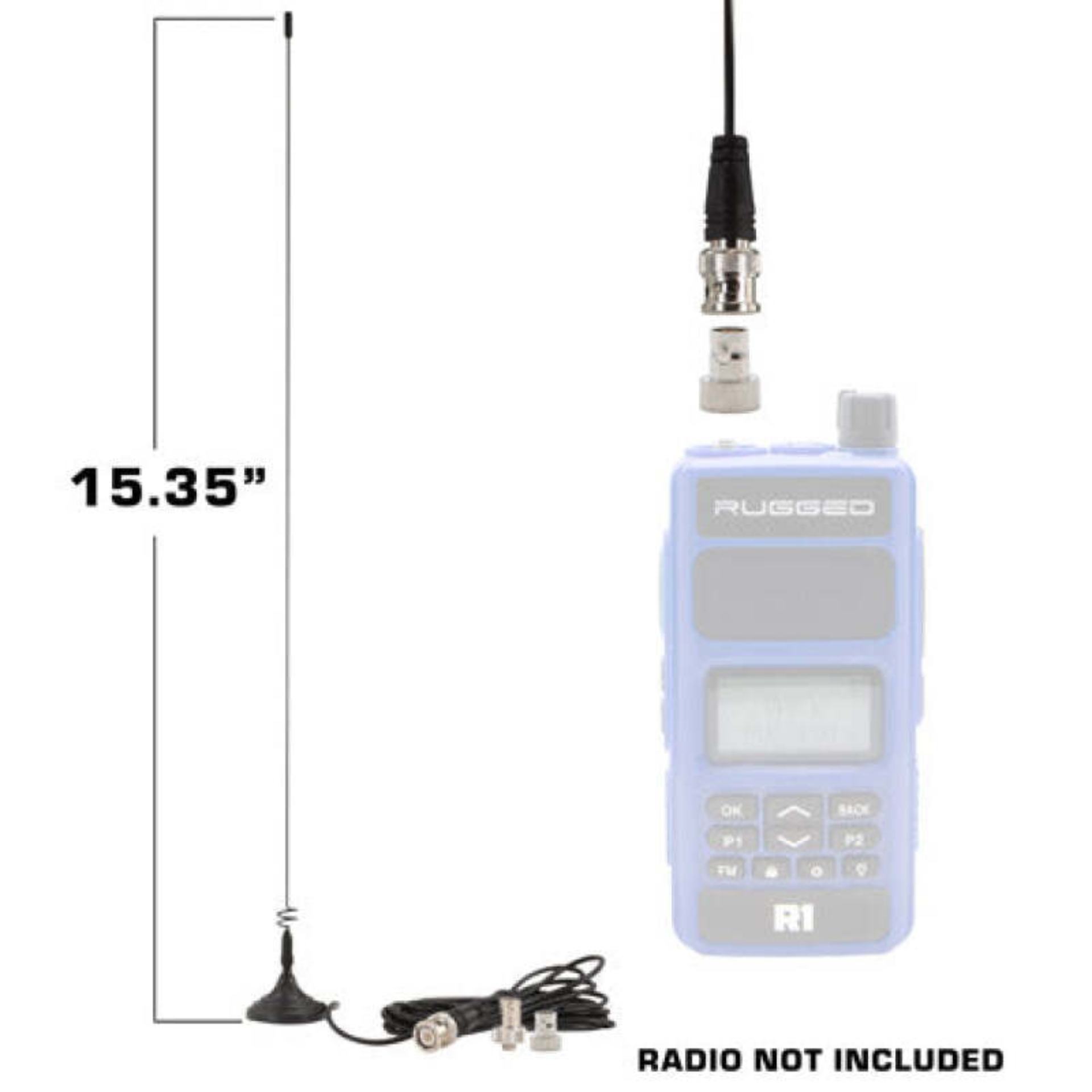Picture of Rugged Radios Magnetic Mount Dual Band Antenna for Rugged Handheld Radios R1 RDH-X V3 RDH-16 RH-5R