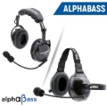 Picture of Rugged Radios AlphaBass Carbon Fiber Headset for STEREO and OFFROAD Intercoms Over The Head