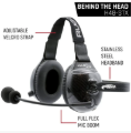 Picture of Rugged Radios AlphaBass Carbon Fiber Headset for STEREO and OFFROAD Intercoms Behind The Head