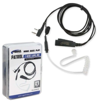 Picture of Rugged Radios Lapel Mic - 2 Wire with Acoustic Tube for Handheld Radios