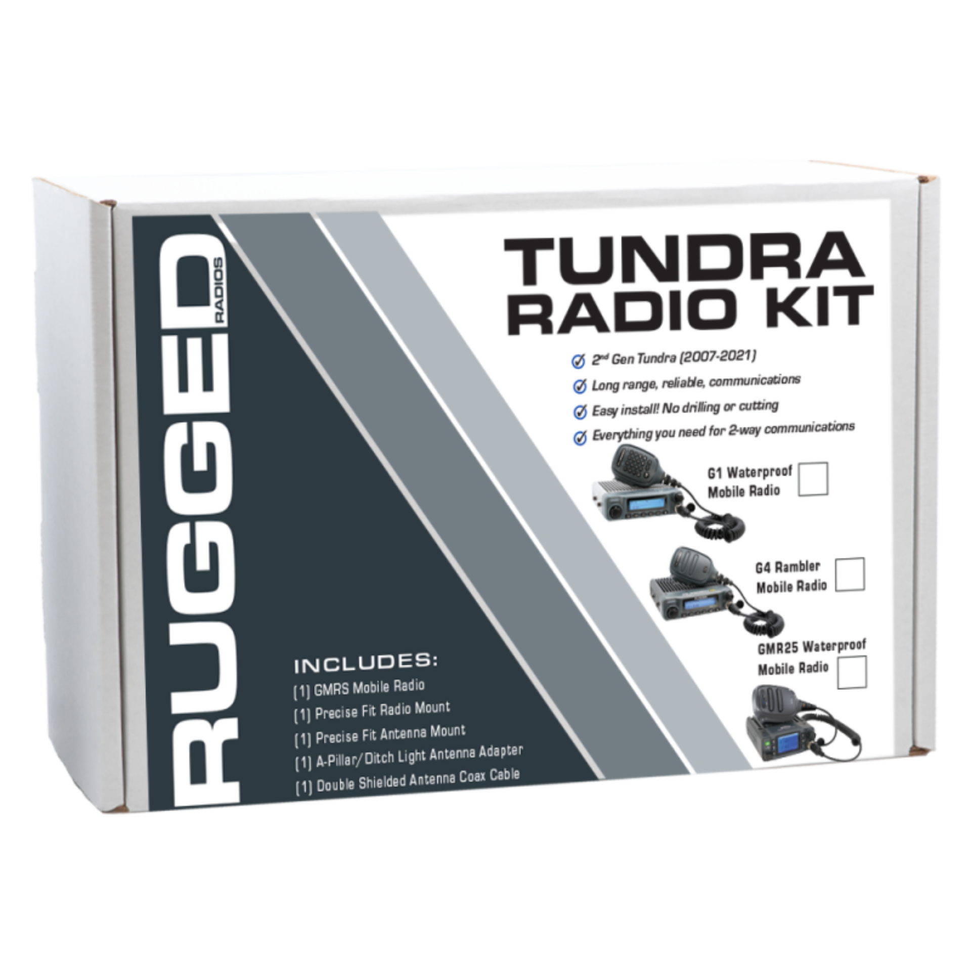 Picture of Rugged Radios Toyota Tundra Two-Way GMRS Mobile Radio Kit 25 Watt - GMR25 Waterproof