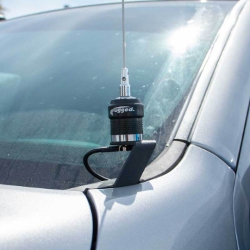 Picture of Rugged Radios A-Pillar Antenna Mount (Ford F-Series Chevy Silverado Dodge Ram) w/ Adapter Plate