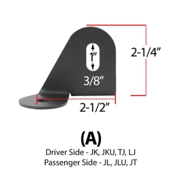 Picture of Rugged Radios Antenna Mount for Jeep Wrangler TJ LJ JK JL and Gladiator JT Jeep B Mount
