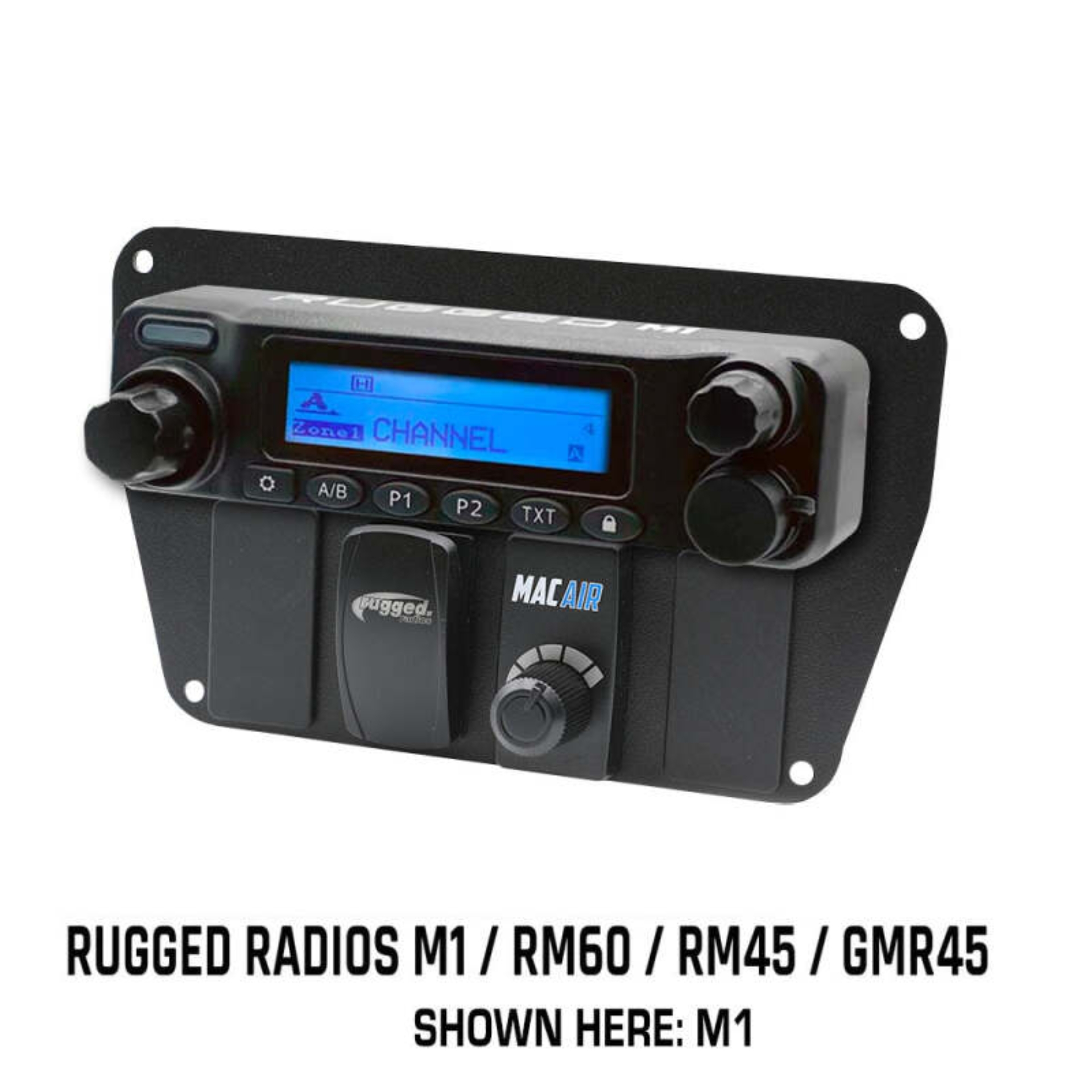 Picture of Rugged Radios Multi Mount Insert/Standalone Mount for M1 - GMR45 - RM60 - RM45 w/ Rocker Switches