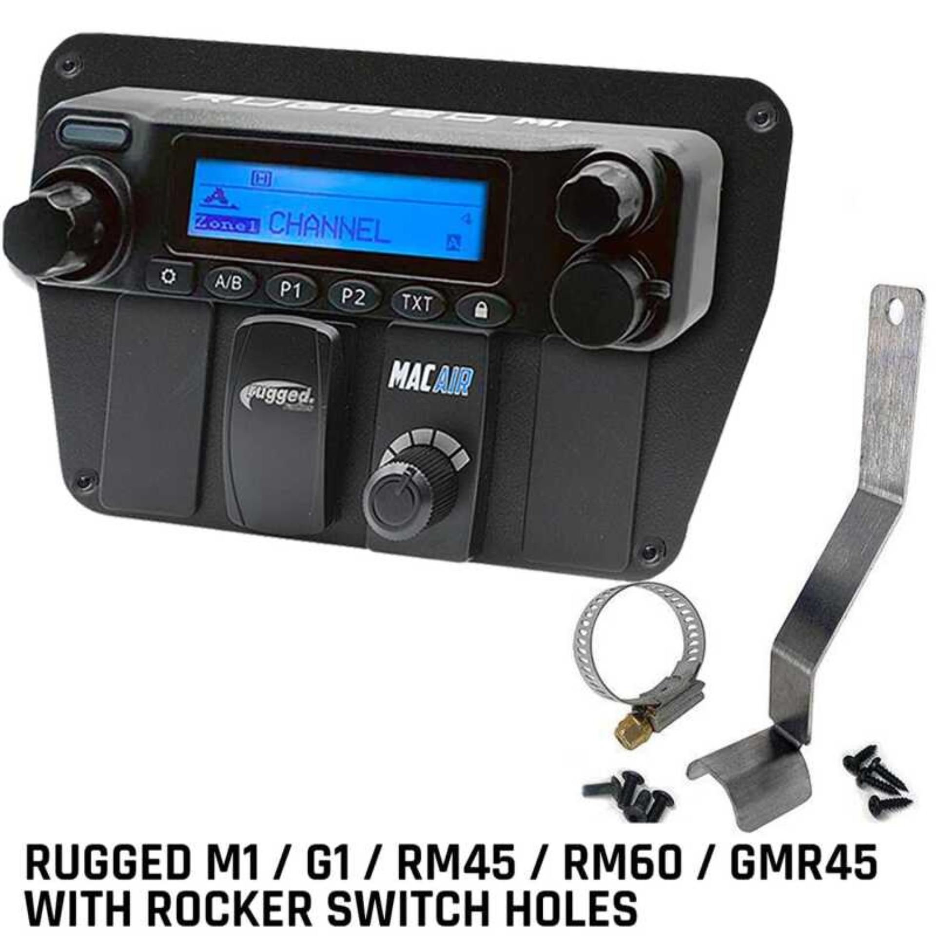 Picture of Rugged Radios Can-Am Commander Intercom/Radio Mount M1/G1/RM45/RM60/GMR45 w/Switch Holes