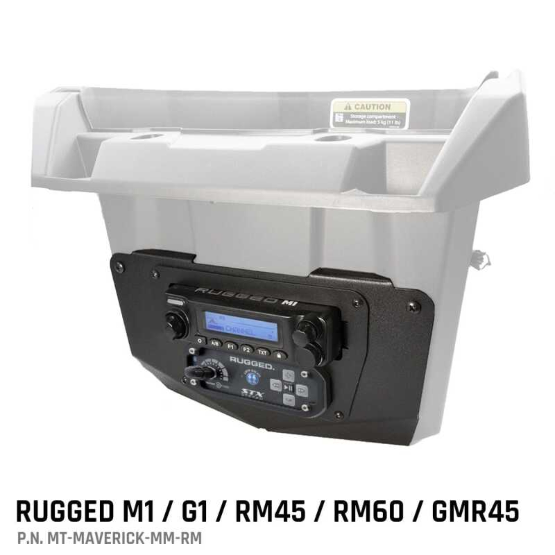 Picture of Rugged Radios Can-Am Comm/Maverick - Glove Box Multi-Mount Kit for M1/G1/RM45/RM60/GMR45