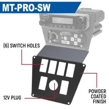 Picture of Rugged Radios Polaris RZR PRO XP/Turbo R/PRO R Dash Mount Radio and Intercom - Switch Pros 8