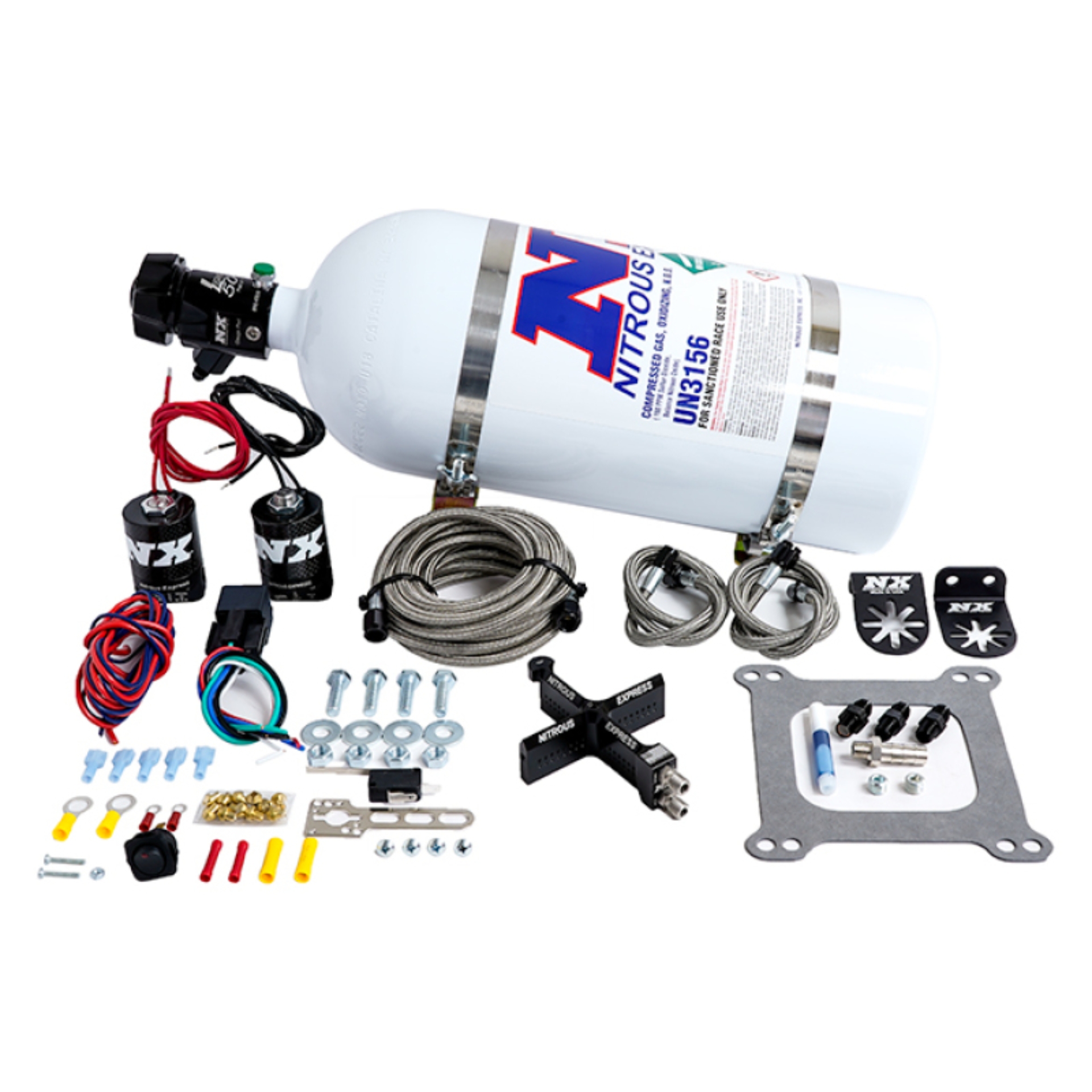 Picture of Nitrous Express 4150 Covert Crossbar Plate System Pro Power 100-500HP (10lb Bottle)