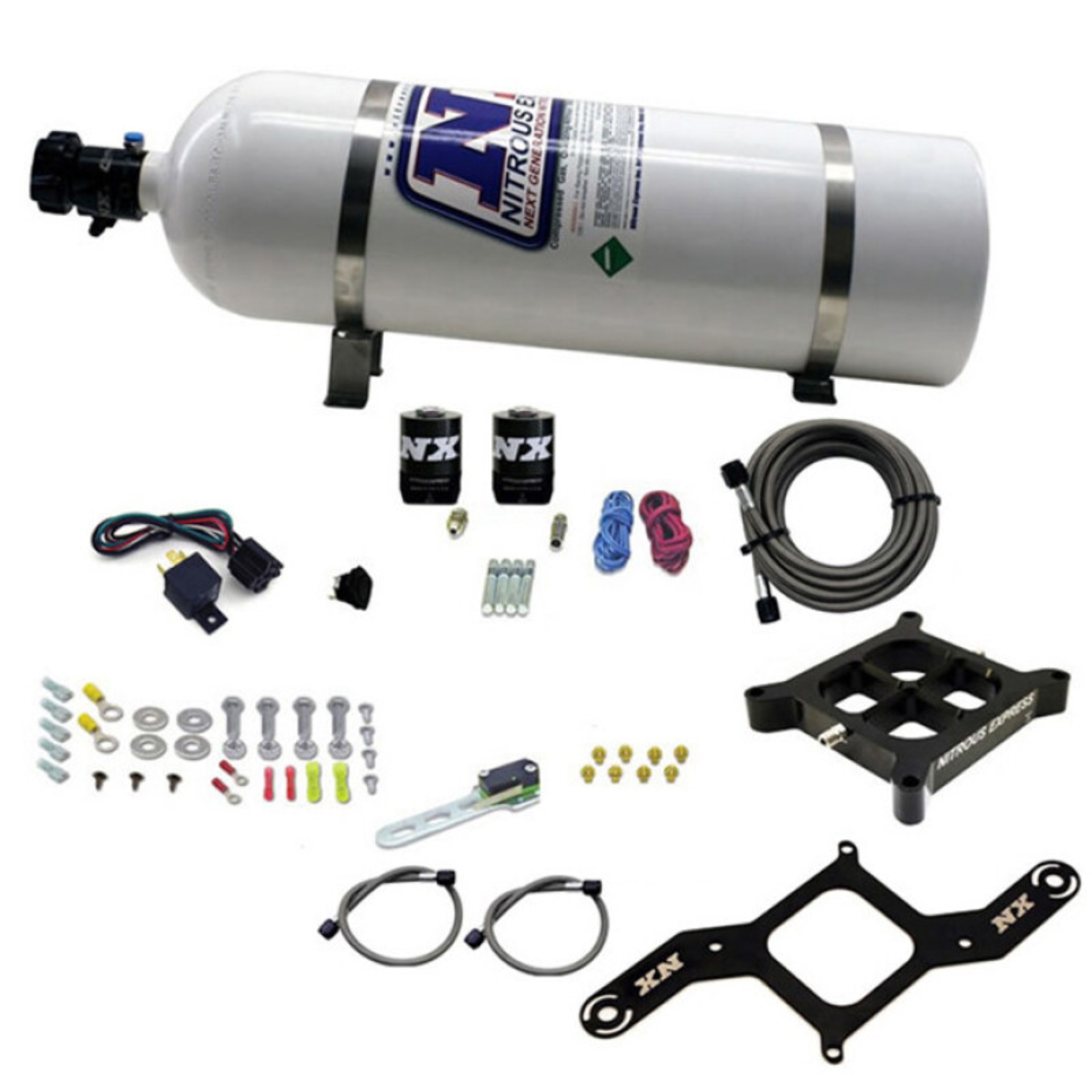 Picture of Nitrous Express 4500 Covert Crossbar Plate System Pro Power 100-500HP (15lb Bottle)