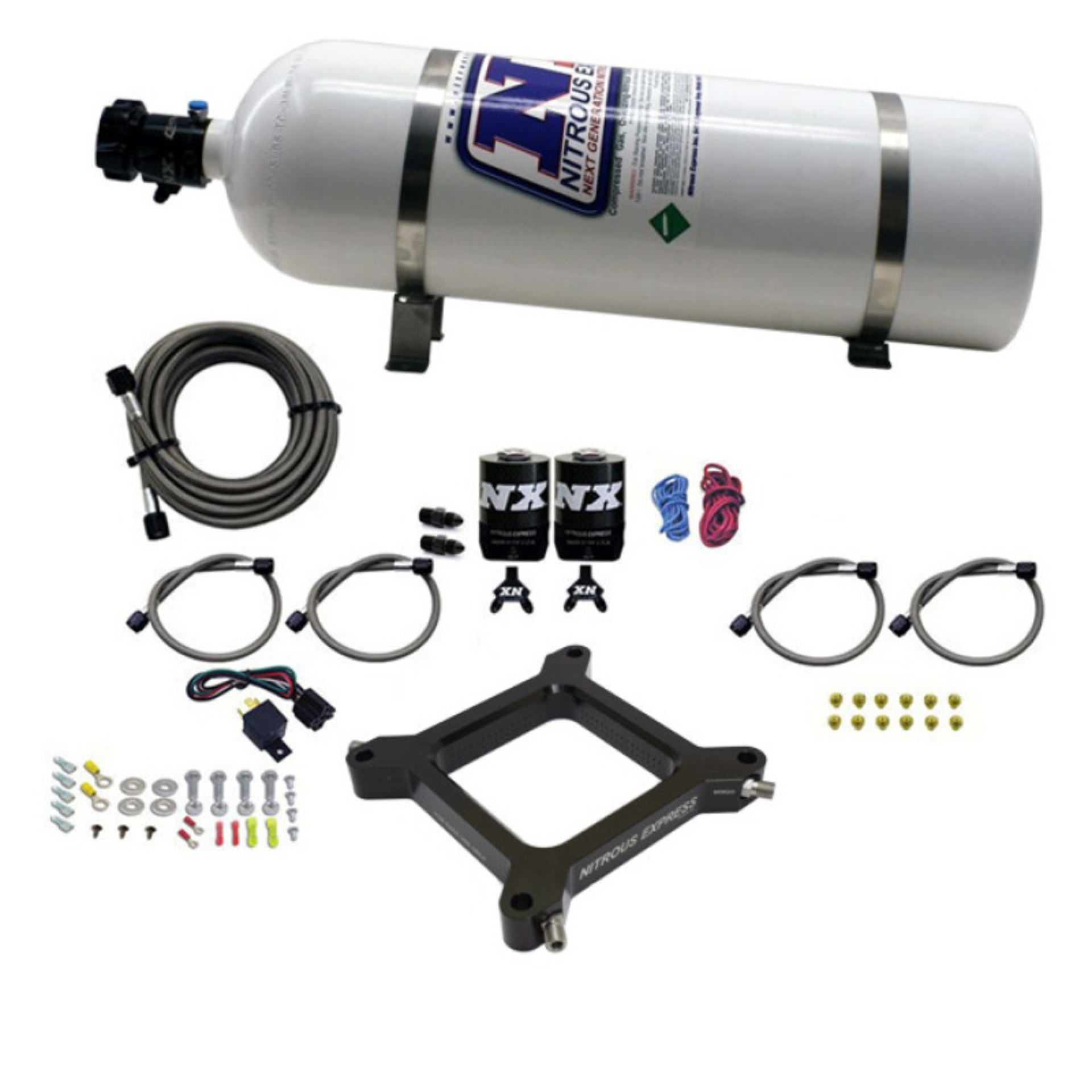 Picture of Nitrous Express 4150 Assassin Plate System Pro Power Alcohol 100-500HP (15lb Bottle)