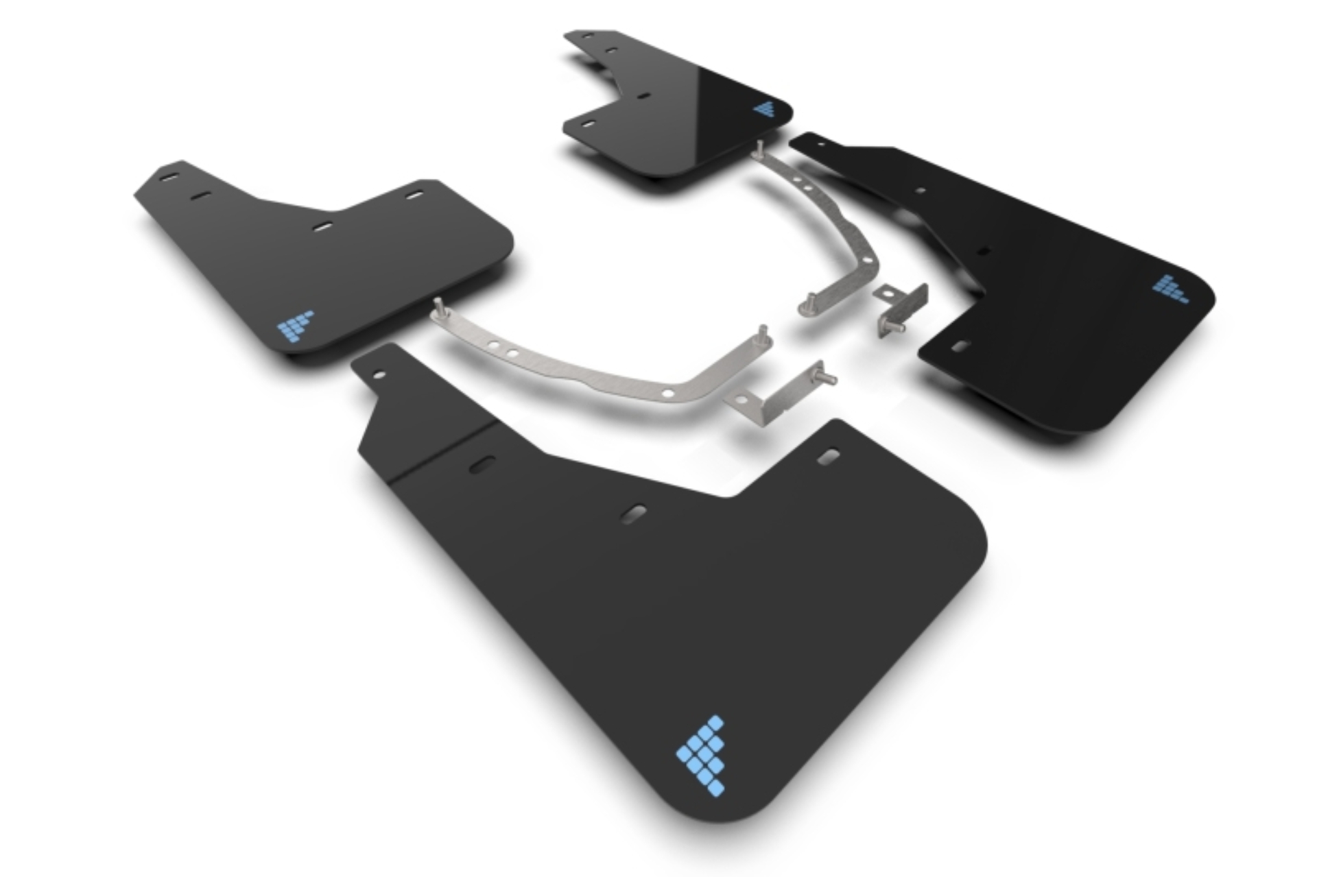 Picture of Rally Armor 25-26 Hyundai Ioniq 5 PE Blk Mud Flap w/Light Blue Battery Logo