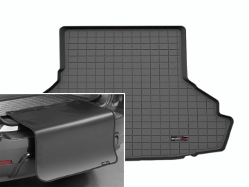 Picture of WeatherTech 2024 Ford Mustang Cargo Liner w/Bumper Protector - Black