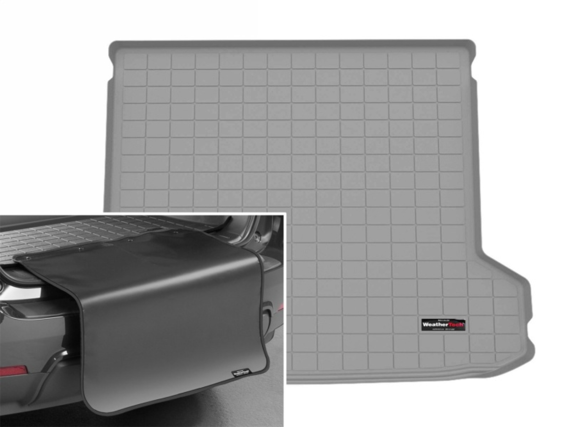 Picture of WeatherTech 22-25 Hyundai Tucson Cargo Liner w/Bumper Protector - Grey
